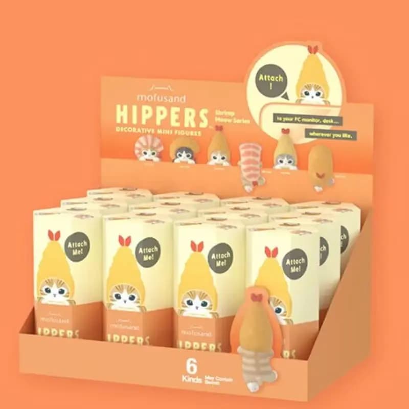 Nuova Serie Originale Sonny Angel X Mofusand Shrimp Cat Hippers, Mini Figure Decorative, Blind Box, Mystery Box, Regalo per Fan