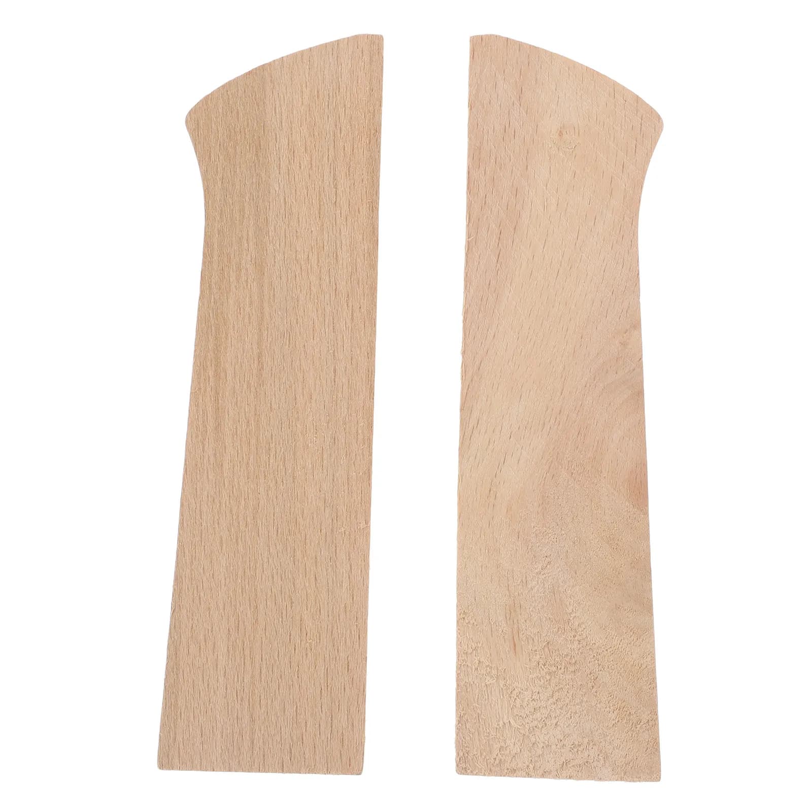 2pcs Wooden Beech Chef Anti-Slip Repair Kit Japanese Kitchen Knife Easy Install Replacement Handles Wood Grips For Cooking Tools