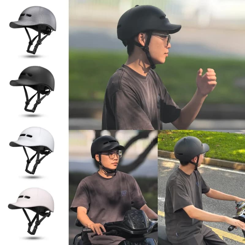 Nuovo casco di sicurezza berretto da baseball parasole berretto con visiera uomo donna leggero comfort bici scooter elettrico pendolari equipaggiamento da ciclismo su strada