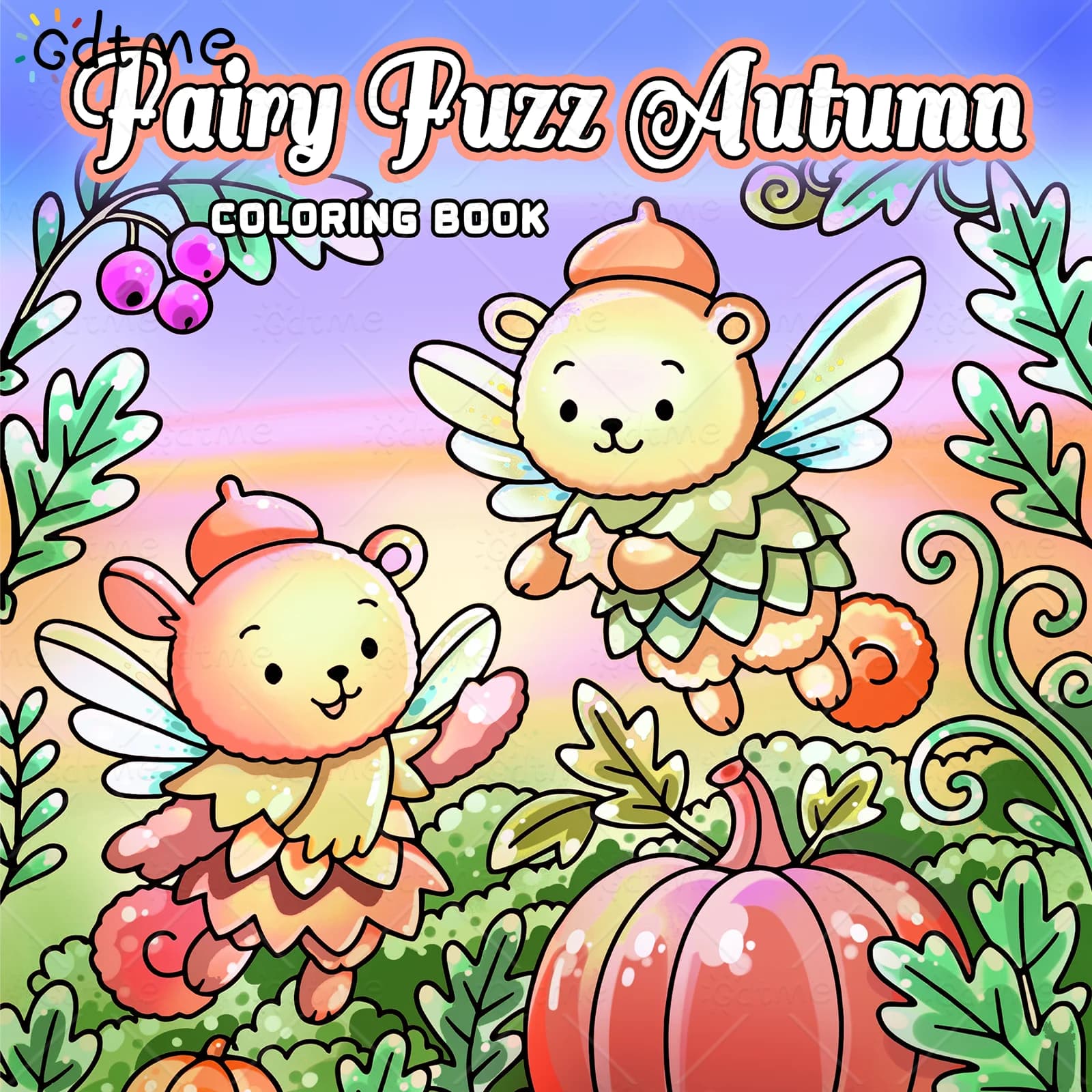 Plush Fairy Autumn Bold-easy Patterns Coloring Book for Adults Cute Drawing Book Perfect Gift for Party and Birthday