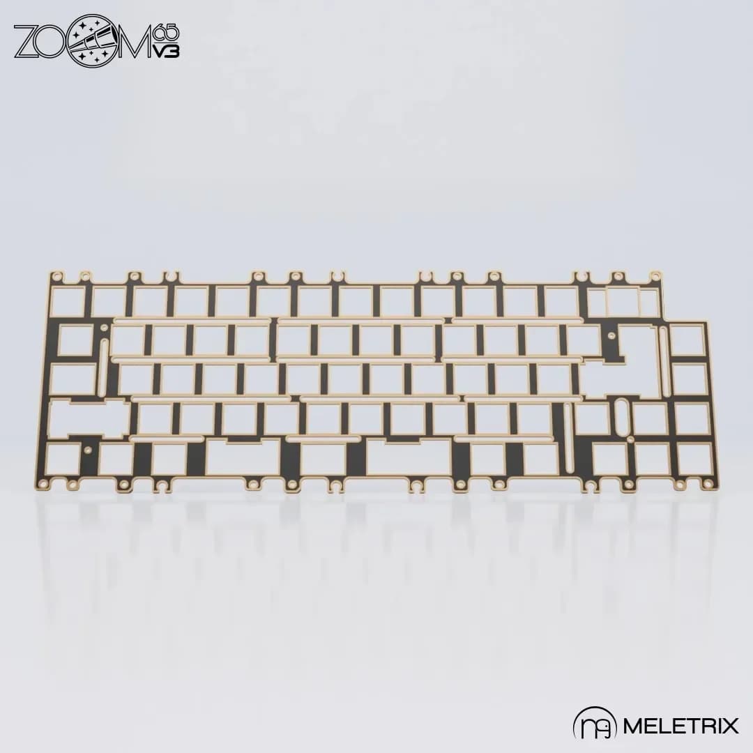 ZOOM65 V3Accessori per tastiera Fibra di carbonio/fr4/rame/alluminio/pc/pompa Scheda di posizionamento PCB personalizzato per tastiera meccanica