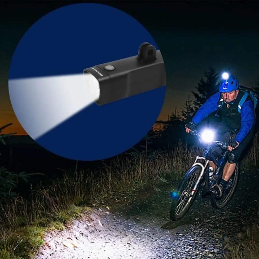 Portable Rechargeable Bike Headlight USB Bicycle Lamp Simple Installation Waterproof Flashlight for Outdoor Driving