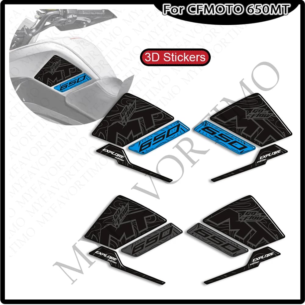 Per CFMOTO CF MOTO 650MT 650 MT Touring Bike Adventure ADV Rilievo del serbatoio Manopole laterali Gas Olio combustibile Ginocchio Protezione adesivi Decalcomanie