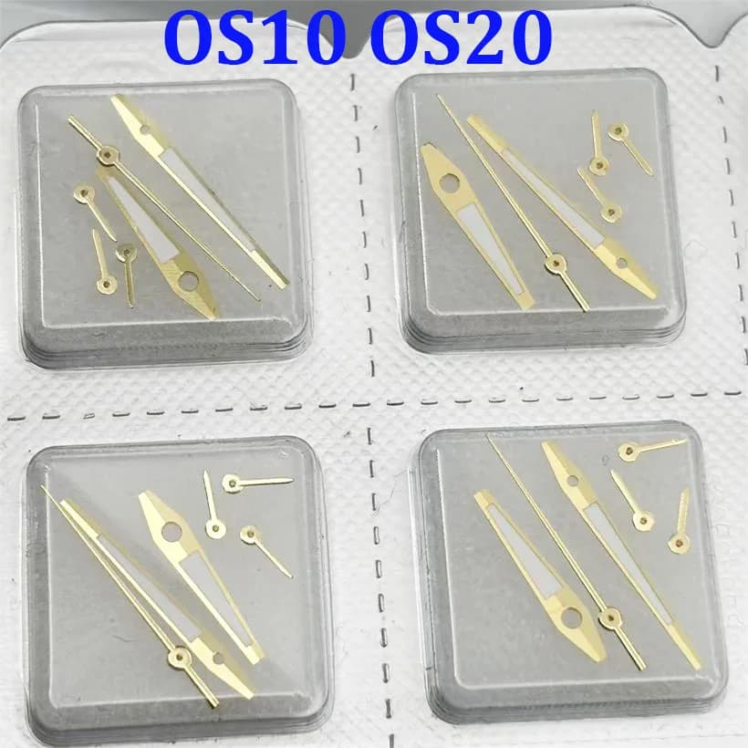 Set di Lancette per Orologio al Quarzo OS20 Compatibile con Movimento OS10 - Sei Lancette per Ore, Minuti e Secondi - Accessori per Orologi da Uomo
