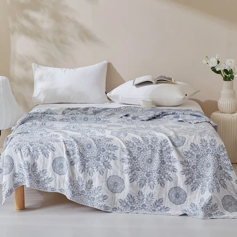 Cotton gauze blankets muslin bed for summer bed double torque towels quilt King Size bed blankets Scottish sheets