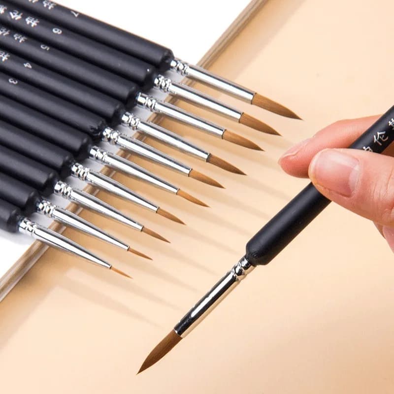 Fine Detail Paint Brush Hook Line Pen artisti dipinto a mano Gouache acquerello Oil Face Nail 000 piccoli pennelli per pittura in miniatura