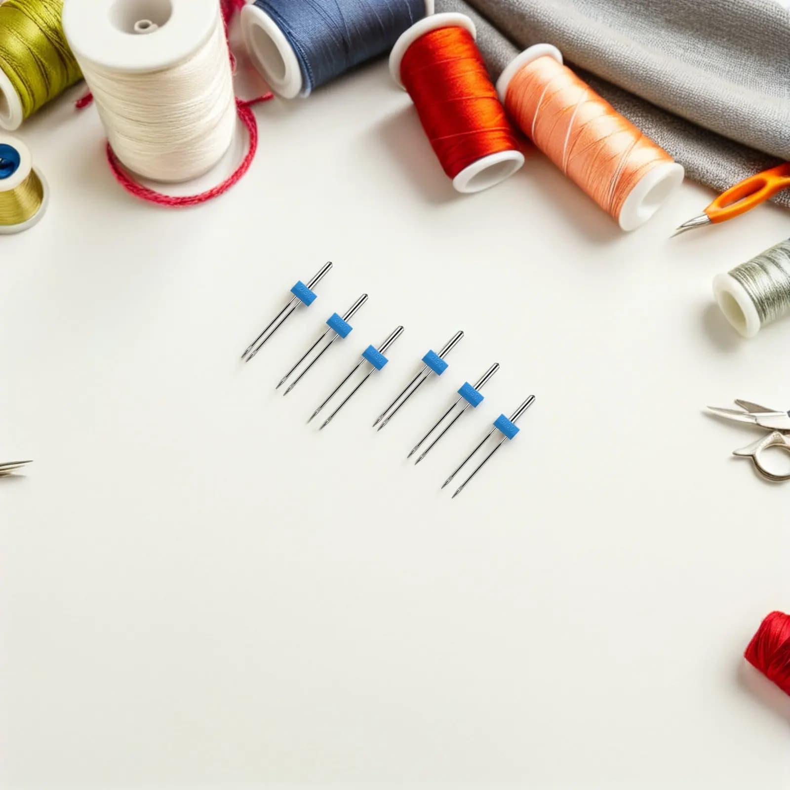 Set di 9 Aghi Doppi per Macchine da Cucire Domestiche, 2mm 3mm 4mm, Aghi in Acciaio Resistenti per Riparazioni e Ricami Fai-da-Te