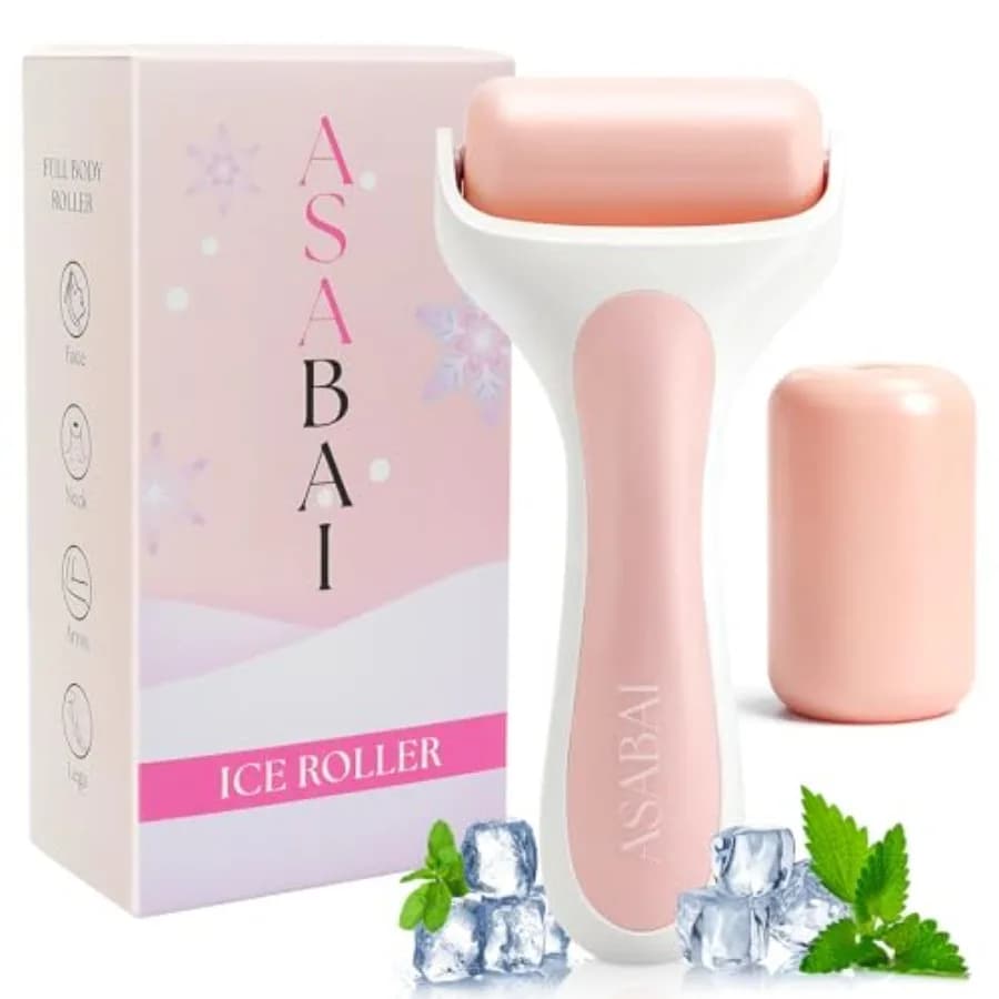 Ice Roller for Face, Premium Facial Ice Roller and 2X Rollers for Long Lasting Cold - Eye Roller for Puffy Eyes and Cold Massag