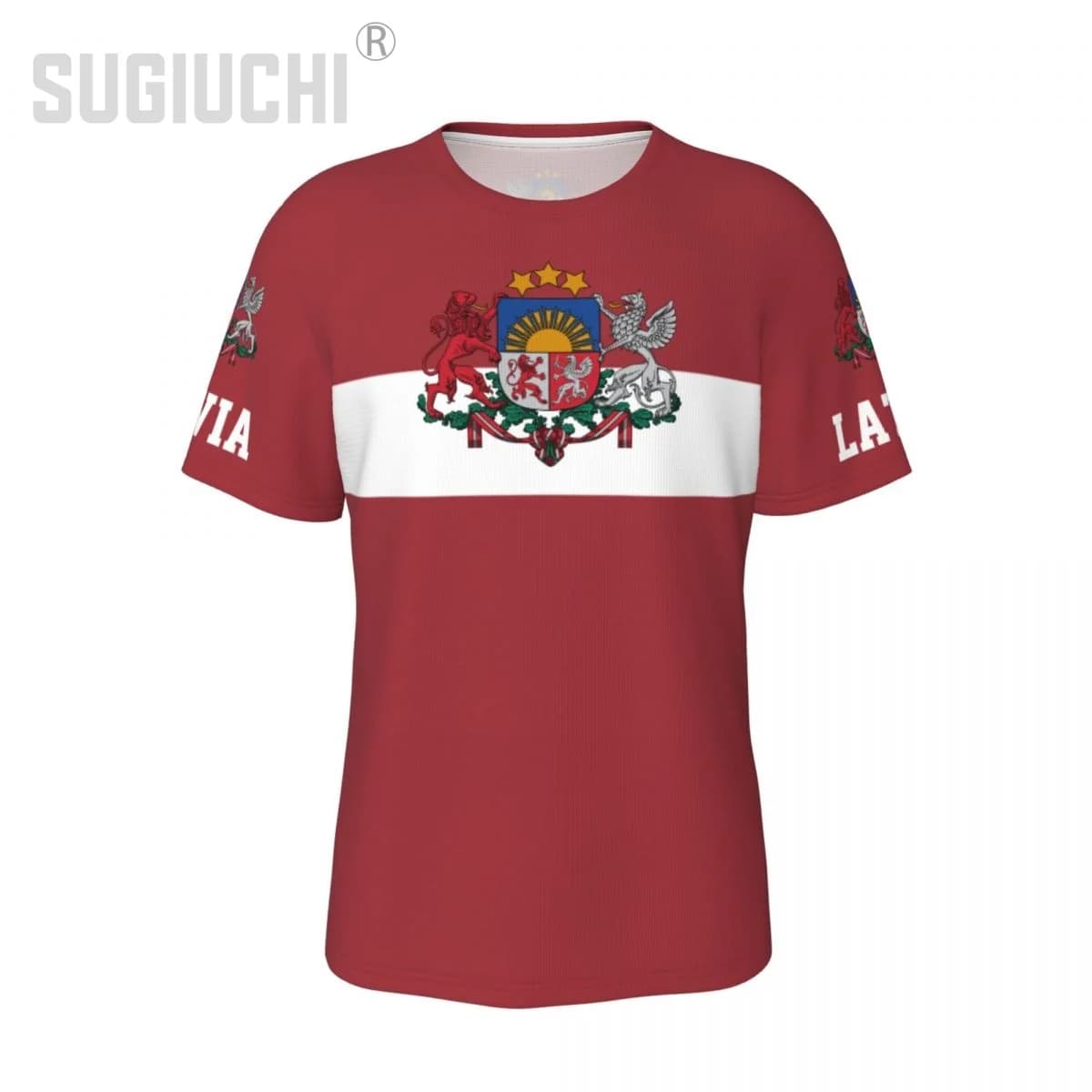 T-shirt unisex con bandiera della Lettonia, maglietta per tifosi di calcio, regalo personalizzato per uomo e donna