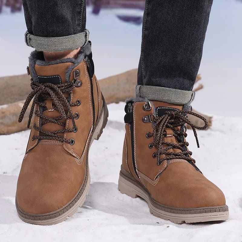 Stivali da neve autunno inverno da uomo Stivali alti antiscivolo casual alla moda Sneakers da trekking all'aperto Nuove scarpe comode e calde