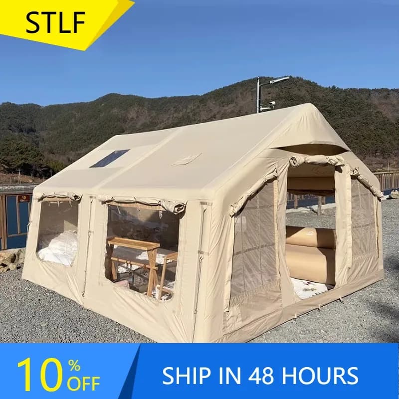 2025 Tenda con apertura automatica ad aria gonfiabile grande da 13,2 metri quadrati per campeggio in famiglia