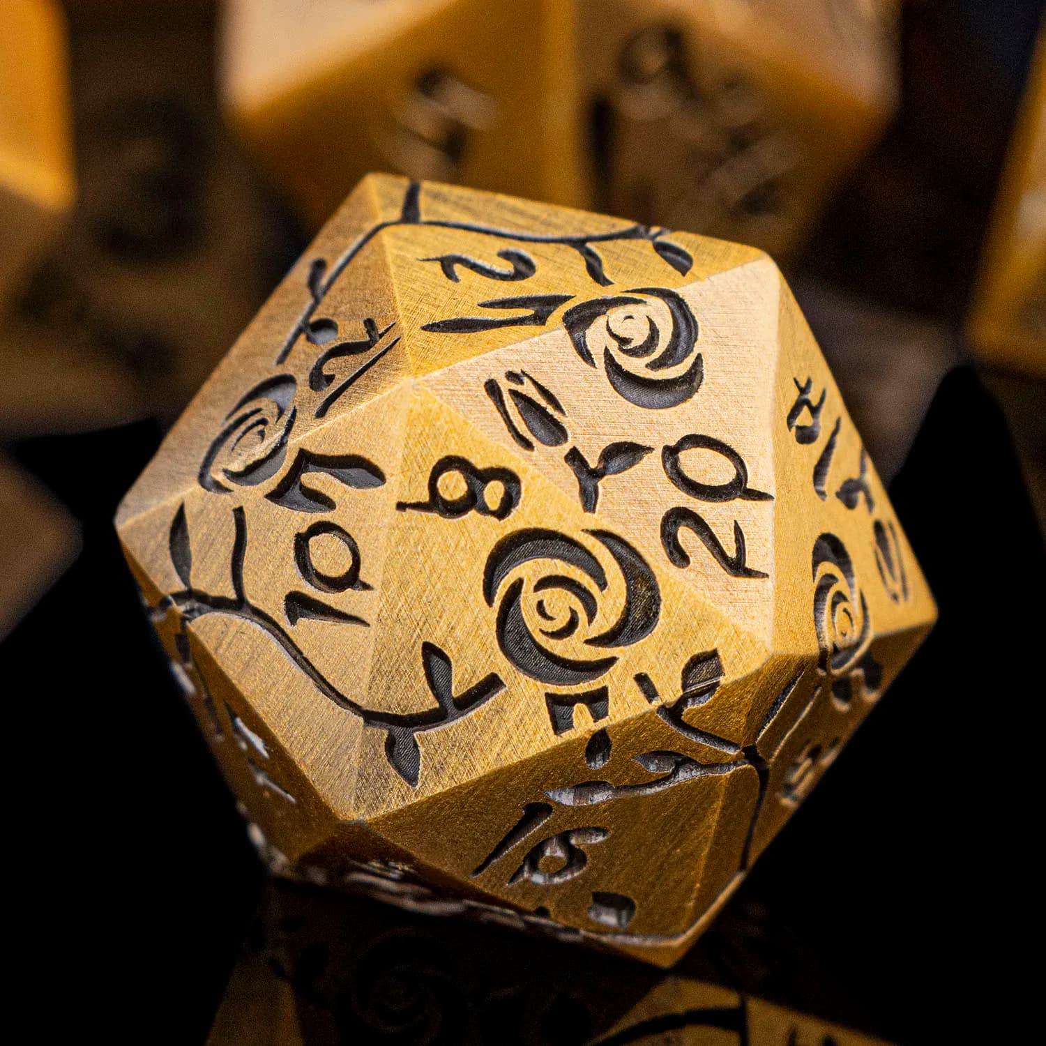 Set di dadi con bordo affilato in metallo DND oro antico rosa vampiro D e D Dungeon e Dragon D20 Gioco di ruolo poliedrico Dadi D&D