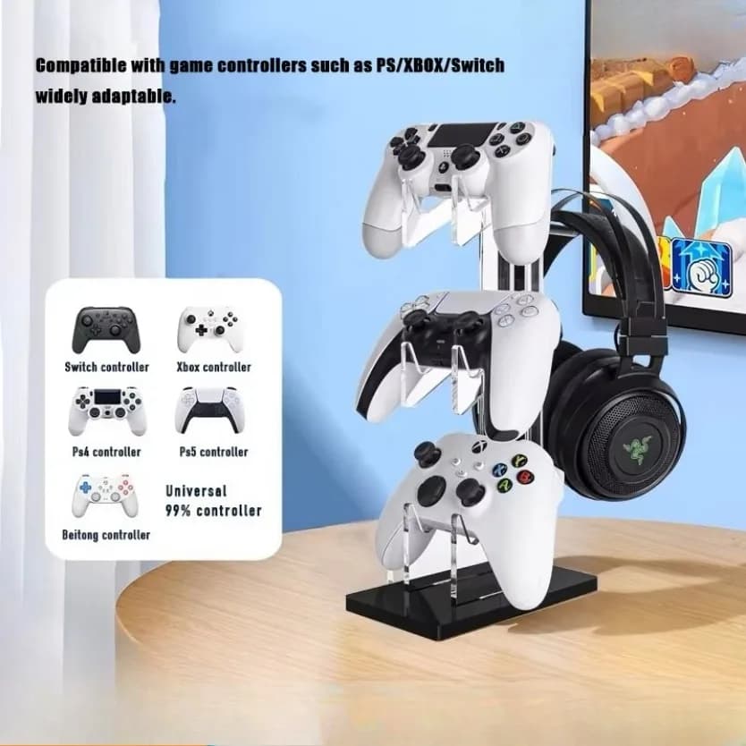 Headphone and Controller stand Headphone Stand for PS5/PS4/Xbox/Switch Game Controller Holder Gaming Headset Stand Hooks