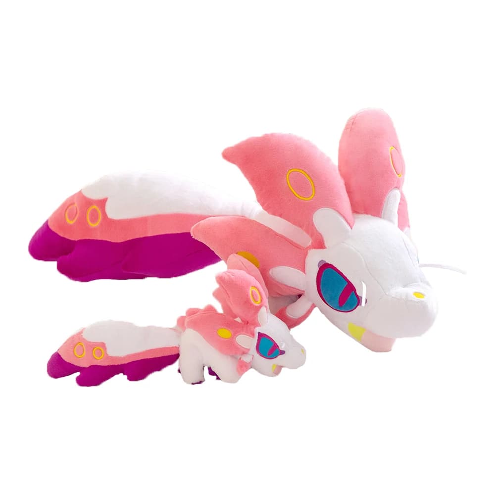 Monster Hunter Rise Palamute Figura di cartone animato Mizutsune ‌ Anime Fox Peluche Drago Giocattolo Bambole di pezza Kawaii Grande cuscino di peluche Regali