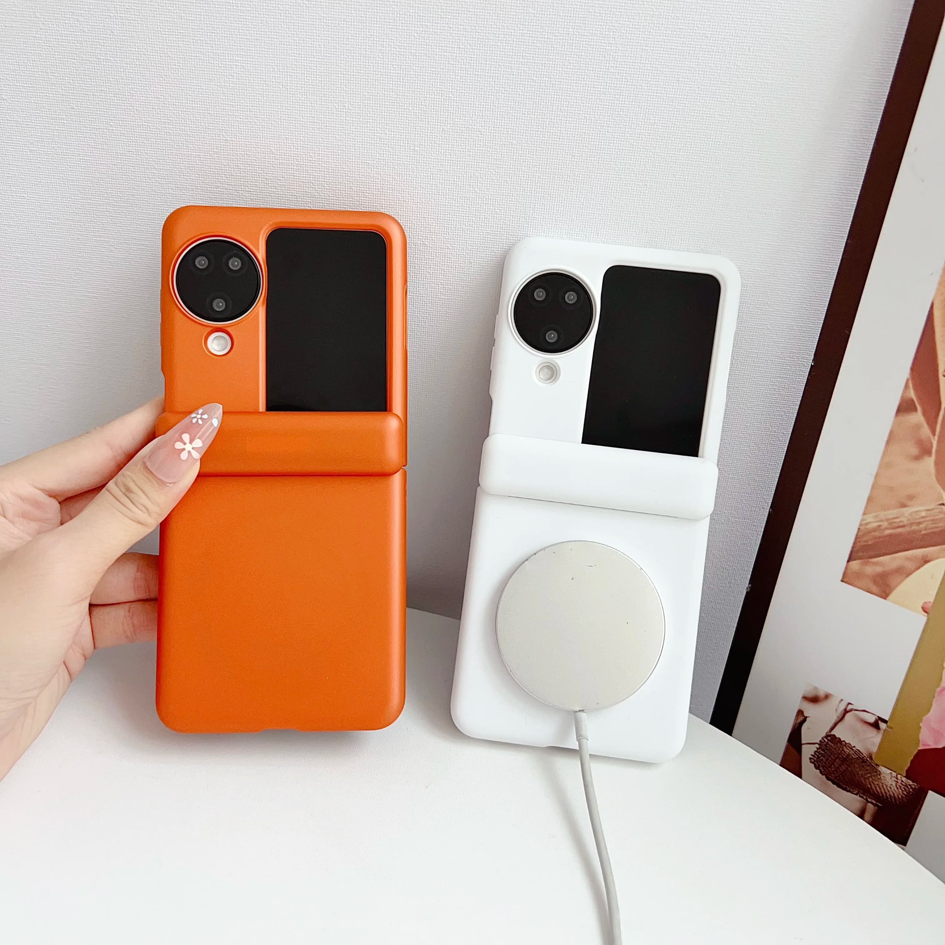 Palette di colori Dopamine per la protezione delle cerniere magnetiche Magsafe, custodia per telefono in plastica rigida per OPPO Find N3 Flip 5G Cover