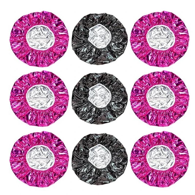 3/6pcs Pink Shower Head Thermal Insulating Aluminum Sheet Insulating Hat Elastic Bath Head for Women Hair Permanent Tool Barbiere
