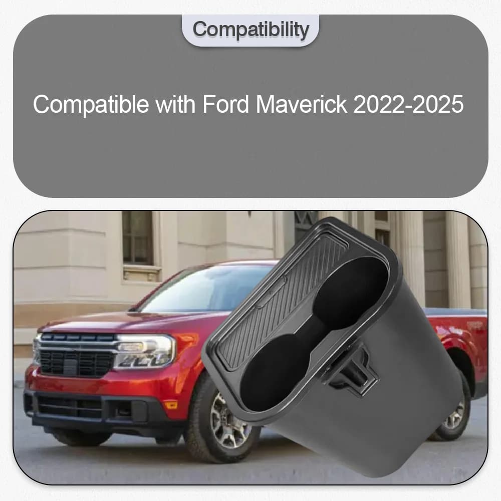 Per Ford Maverick 2022 2023 2024 2025 Pattumiera multifunzione con portabicchieri Portabicchieri posteriore scatola di immagazzinaggio accessori interni