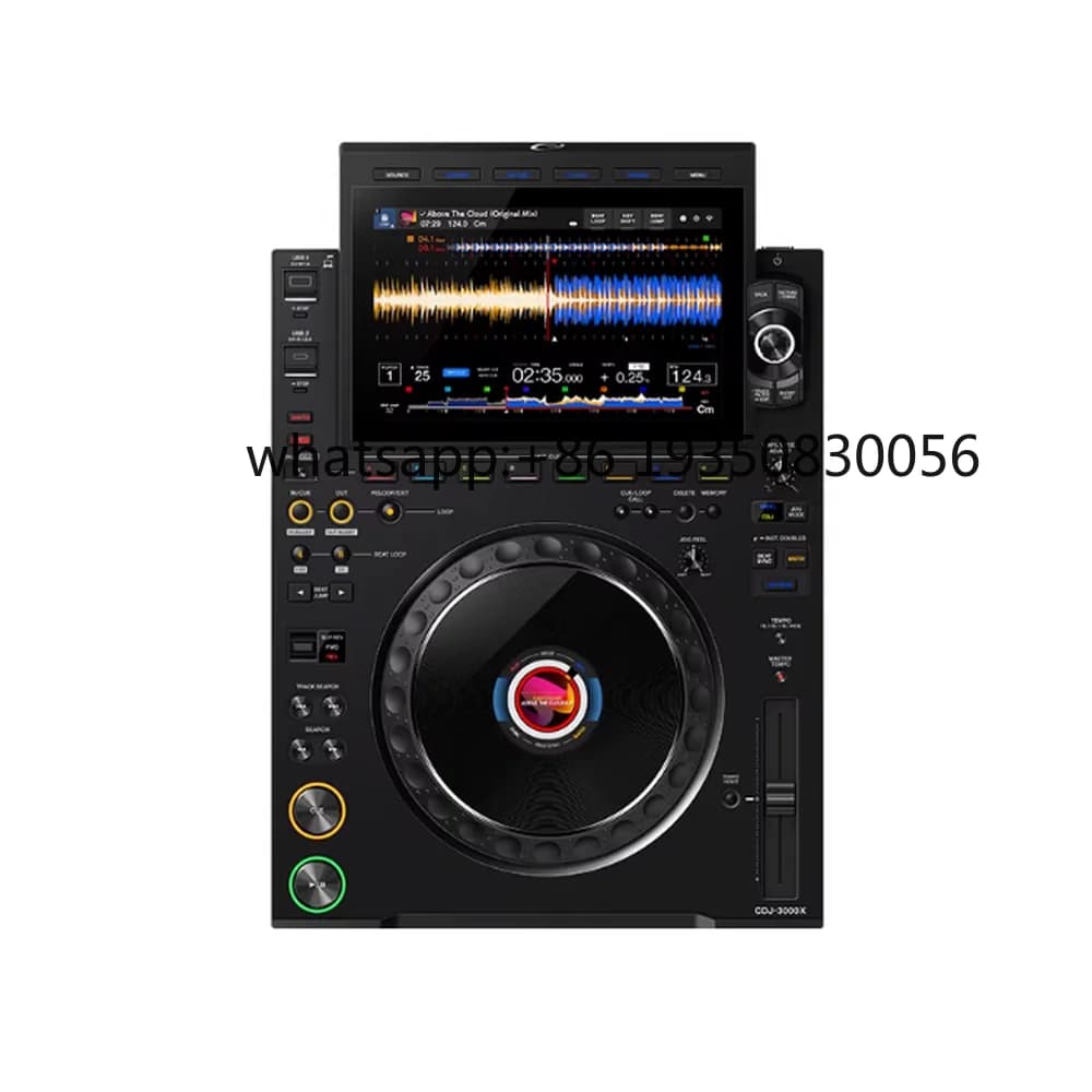 Pioneer DJ CDJ-3000X: Il deck DJ di punta | Touchscreen da 10,1 pollici, riproduzione Wi-Fi Cloud, streaming Beatport/TIDAL | Per le fasi principali, Clu