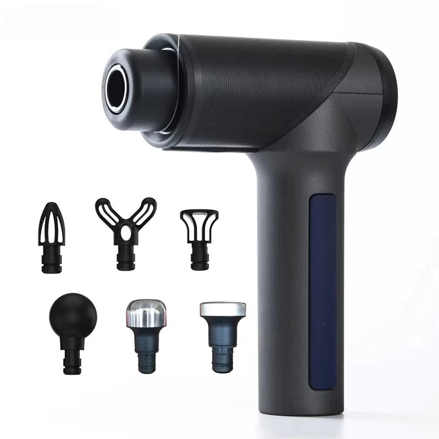 MINI Massage Gun Deep Physical Therapy for Pain Relief Sports Drill Portable Super Quiet Brushless Motor, Silver