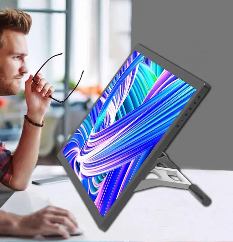 Accessori per Computer, Tavoletta Grafica per Disegno con Interfaccia USB-C, Risoluzione 5080LPI, 8192 Livelli di Pressione, Schermo Touch LCD