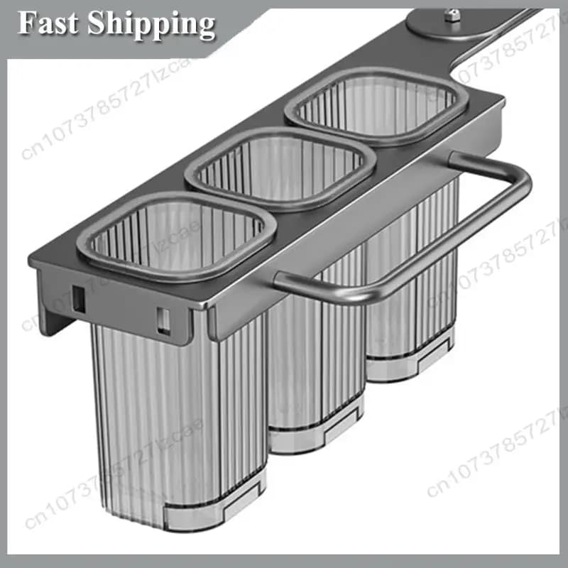 -A99Z Multifunction Wall Knife Holder - Foldable shelf for kitchen, includes pipe for wands and cutter storage