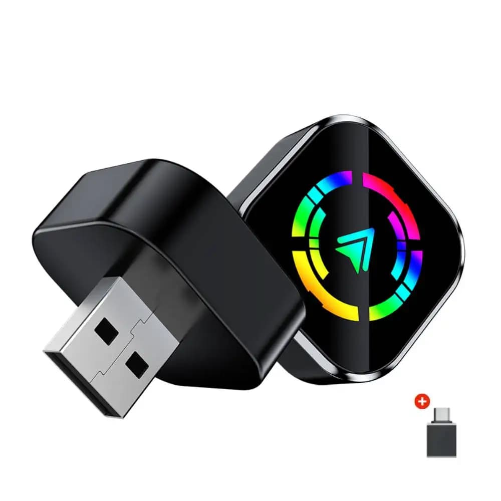 NUOVO Adattatore CarPlay da cablato a wireless, Android Auto 2 in 1, Dongle Smart Box per iPhone e telefoni Android, Accessori per auto