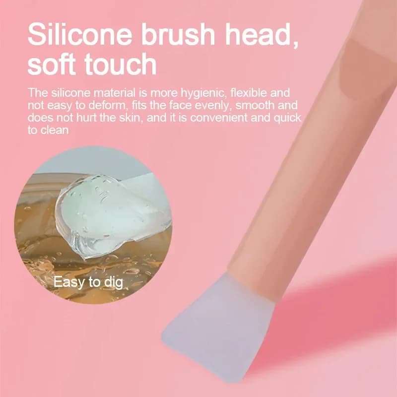 Double Head Silicone Brush Face Mask Glue Stirring Stick Easy To Clean Glue Classical Fashion Facial Mask Brush Makeup Tool