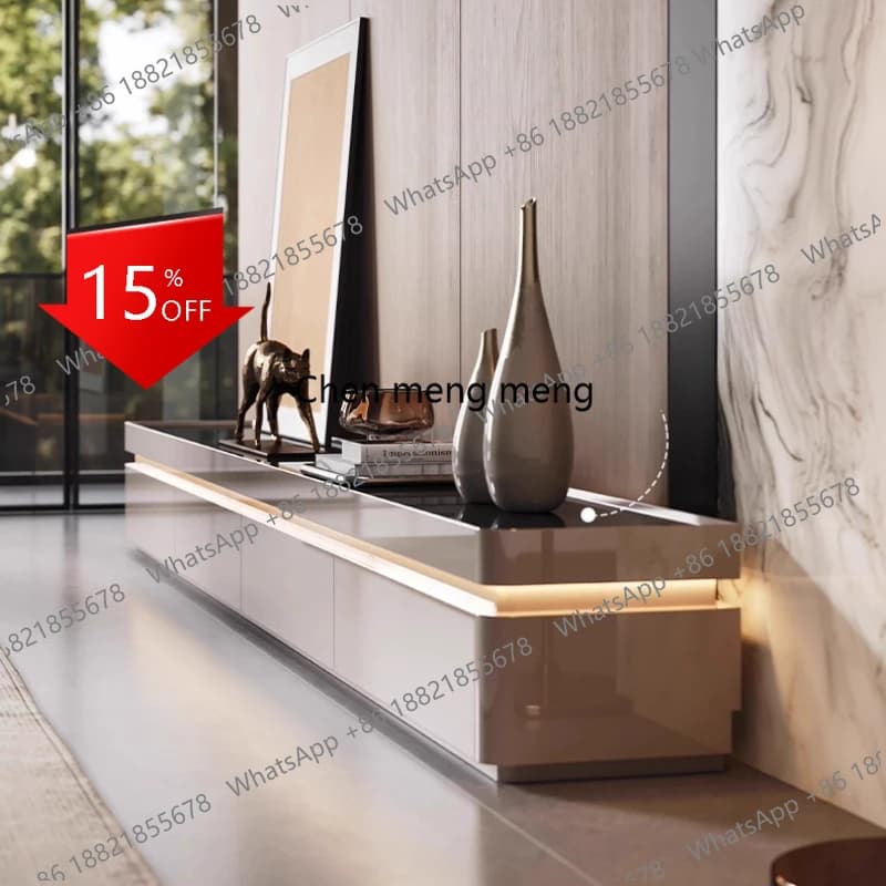 Mobile TV Q181 con Cassetti, Tavolino Porta TV di Design, Mini Mobile TV Minimalista in Legno, Archivio da Terra, Mobili in Stile Cinese