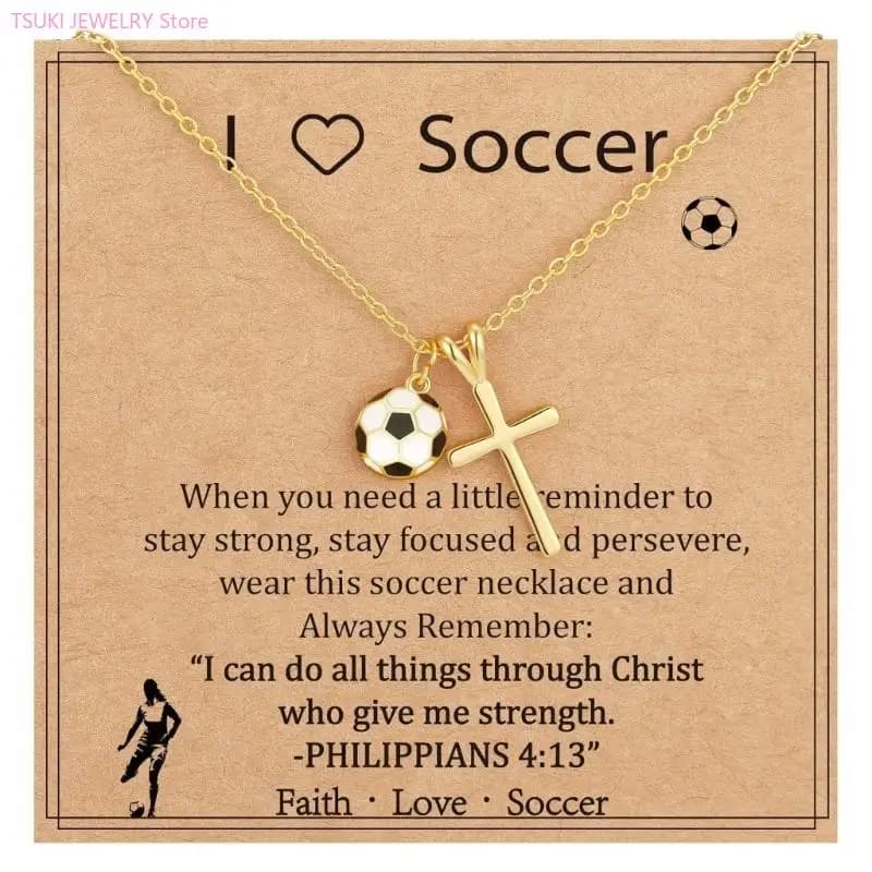 62KE Sport necklace with crucifix, adjustable chain, softball, volleyball, football, tie