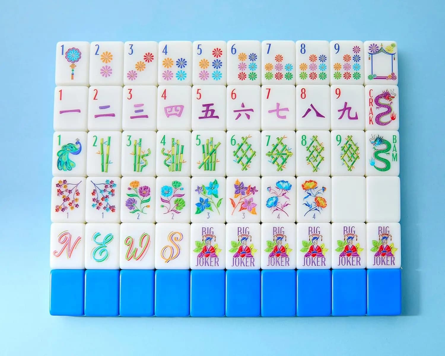 Set di Tessere Mahjong Blossom per Giochi, Design Durevole ed Elegante