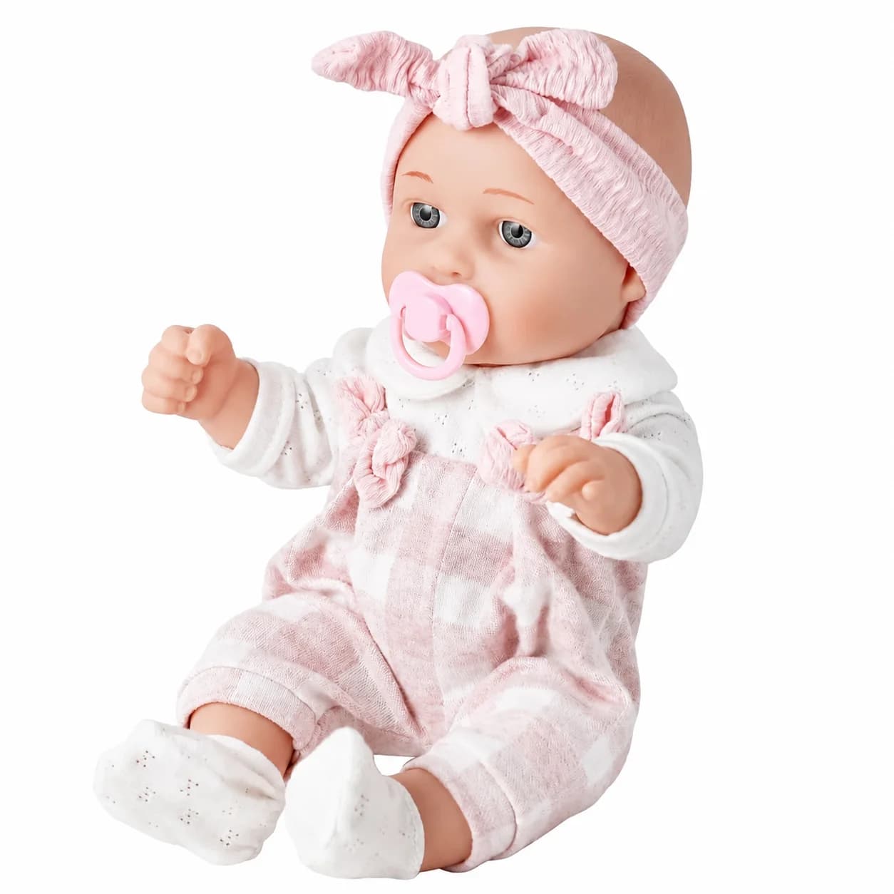 Bambole Reborn da 12 pollici con panni rosa Ciuccio Biberon Realistica bambola neonato Vinile Bebe Doll Giocattolo per bambini