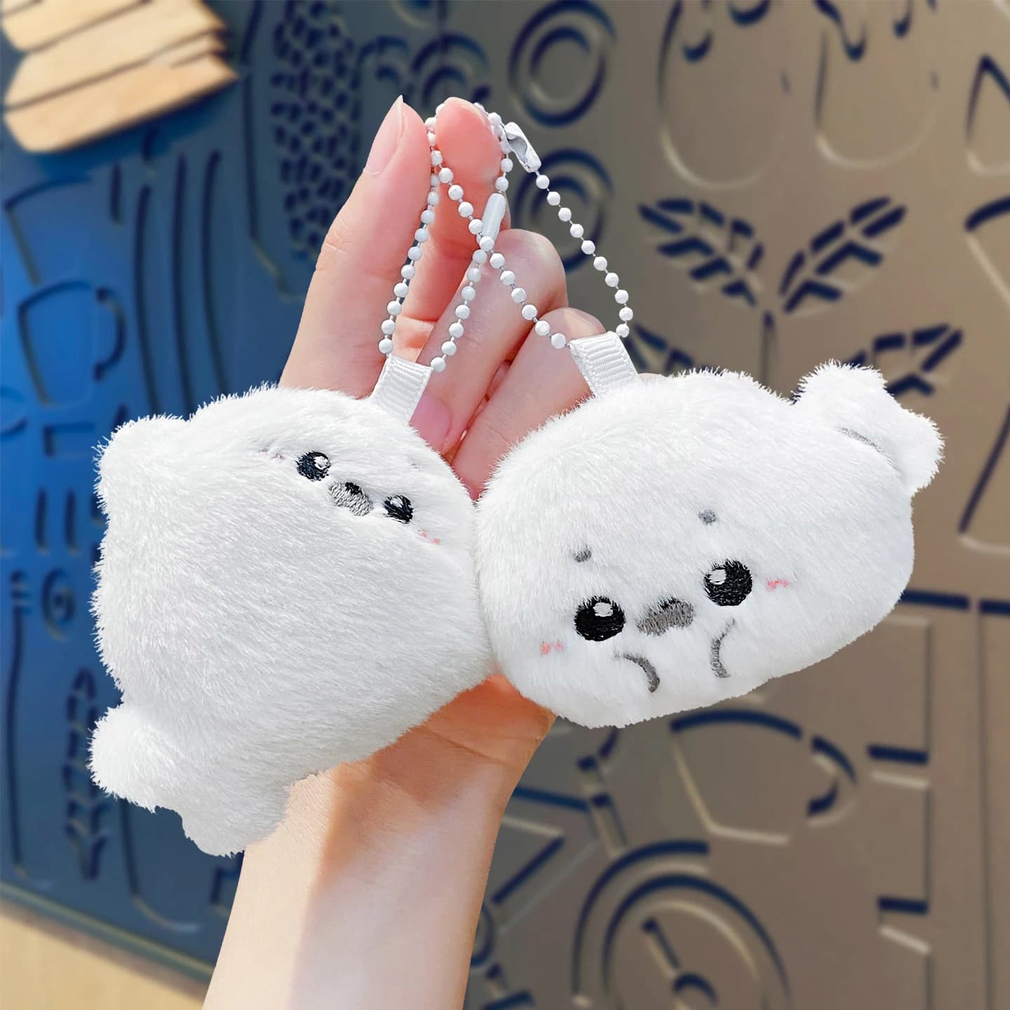 Ciondolo per borsa in peluche con sigillo per bambini, ciondolo per bambola di peluche simpatico e cartone animato, portachiavi per bambola, regalo per te