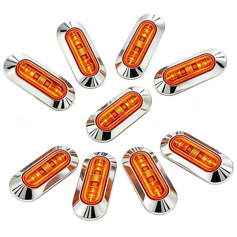 Luce di Navigazione Marina a 4 LED 12V-24V, Montaggio a Poppa, Impermeabile IP67, Lampada di Segnalazione per Imbarcazioni 4SMD