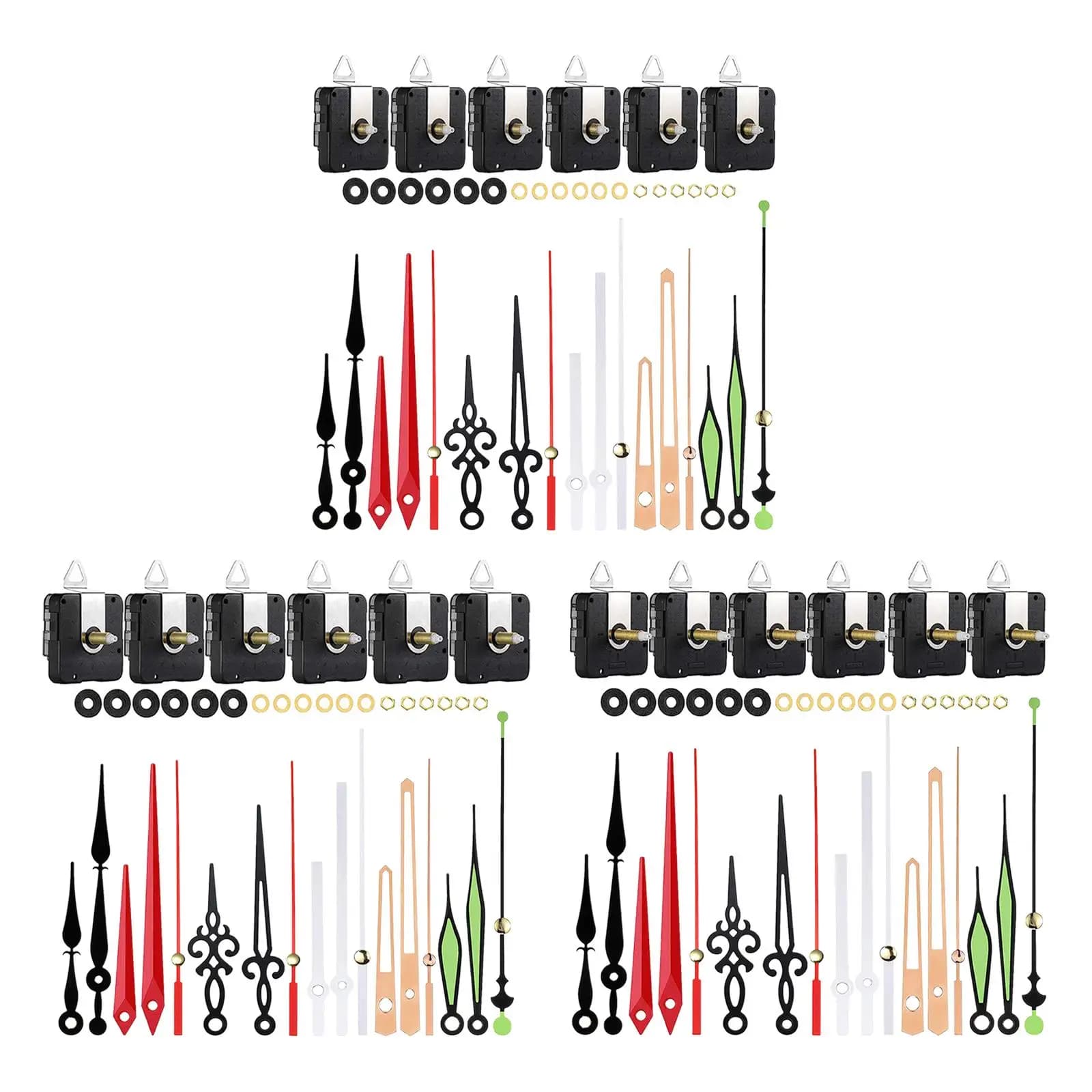 6Set movement mechanism of the wall clock fai-da-te clock mechanism hanging for replacing the living room of rotating watches metal wall clocks