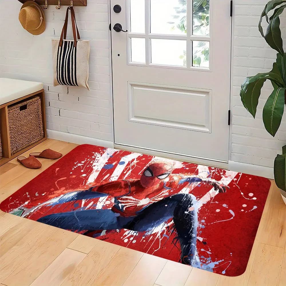 1 tappetino Marvel Spider-Man per ingresso interno/soggiorno/camera da letto, regalo ideale per i fan di Marvel, regalo per le vacanze e decorazione per la casa