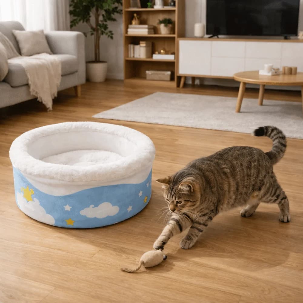 Universal Grid for Cats, Thick Round Towel Bag, Usura Resistant, Soft Nido for Cats and Dogs