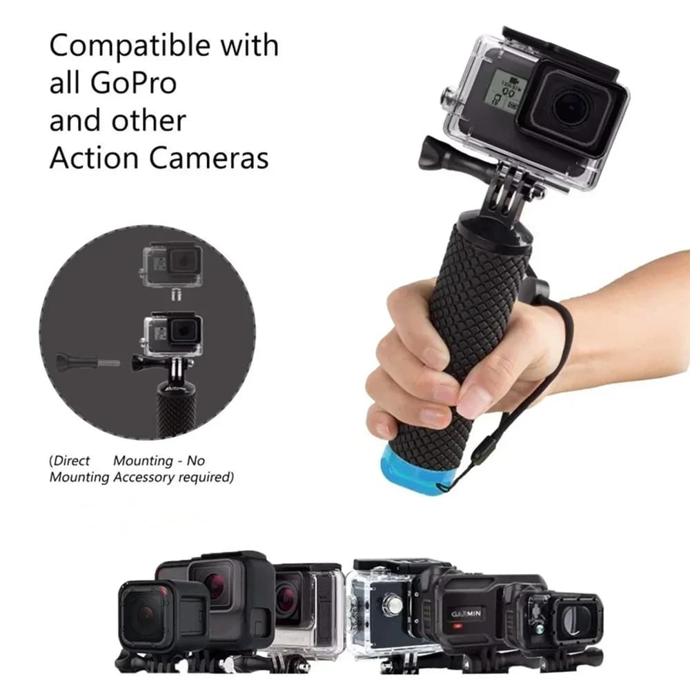 Impugnatura Galleggiante Impermeabile per Selfie Stick Compatibile con GoPro Hero 13 12 11 10 9 8 7 5 Insta360 SJCAM AKASO DJI OSMO Action Camera