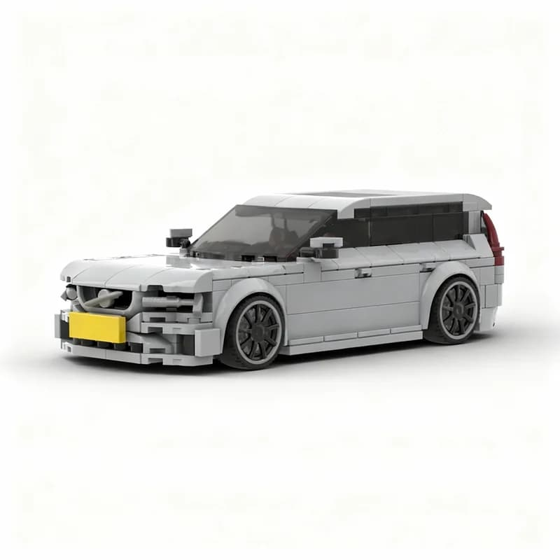 Set di Costruzioni MOC Volvo T8 Polestar Grigio Azzurro, 403 Pezzi, Modello City Champions, Giocattoli Architettonici, Regali di Natale Educativi