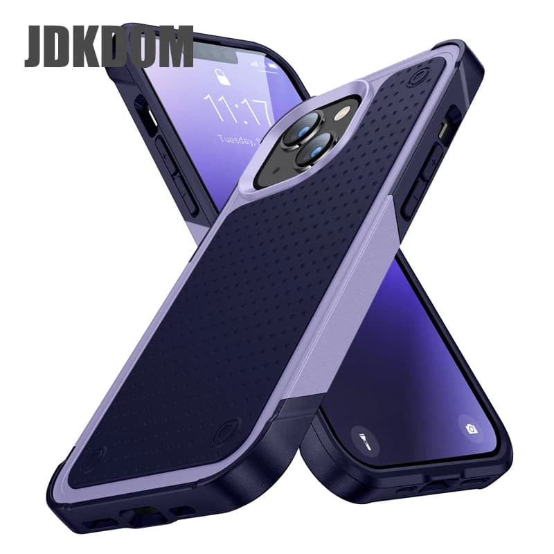 JDKDOM Custodia protettiva a prova di caduta di grado militare per iPhone 17 Air 16 15 14 13 12 11 Pro Max Cover per iPhone 16 15 14 Plus