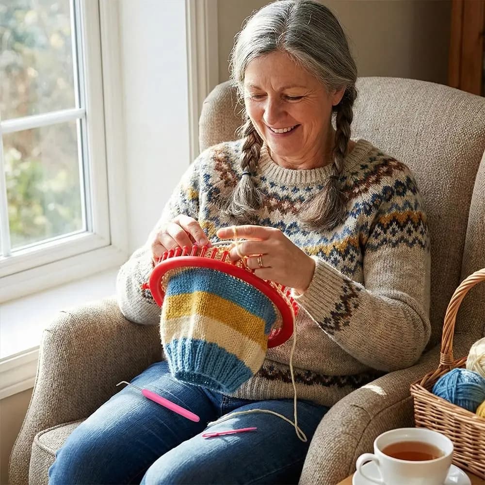 Round Knitting Loom DIY Durable Self-woven Scarf Knitting Artifact Hand Weaving Tools Weaving Scarf Sweater Hat Shawl