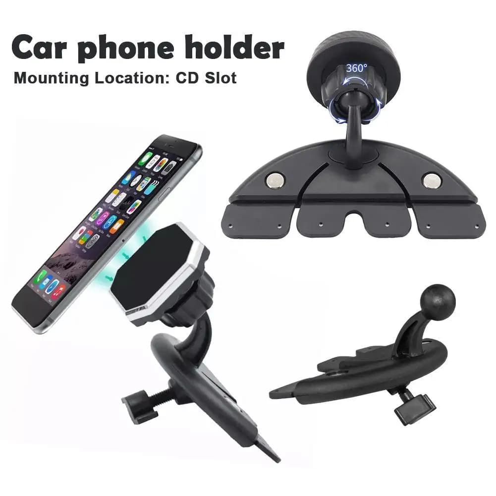 Testa a sfera Car CD Slot supporto per telefono Base universale per Slot per CD per auto supporto per Clip per supporto per cellulare staffa GPS per auto