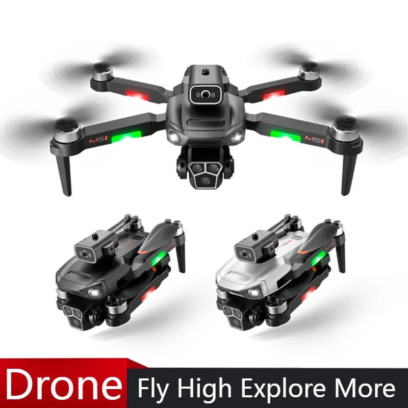 M1S Drone 4K Tre telecamere Motore brushless Localizzazione del flusso ottico grandangolare Evitamento degli ostacoli a quattro vie RC Quadcopter giocattoli