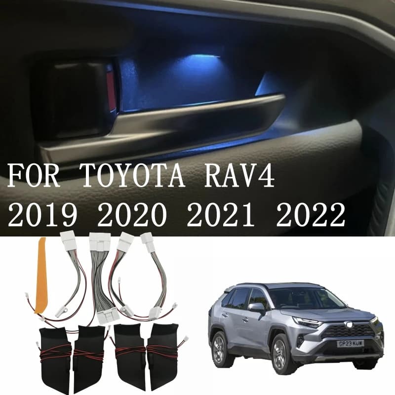 Per Toyota RAV4 2019-2024 xa50 Porta Interna Ciotola Luce Ambientale Atmosfera Lampada Maniglia Bracciolo Telaio LED
