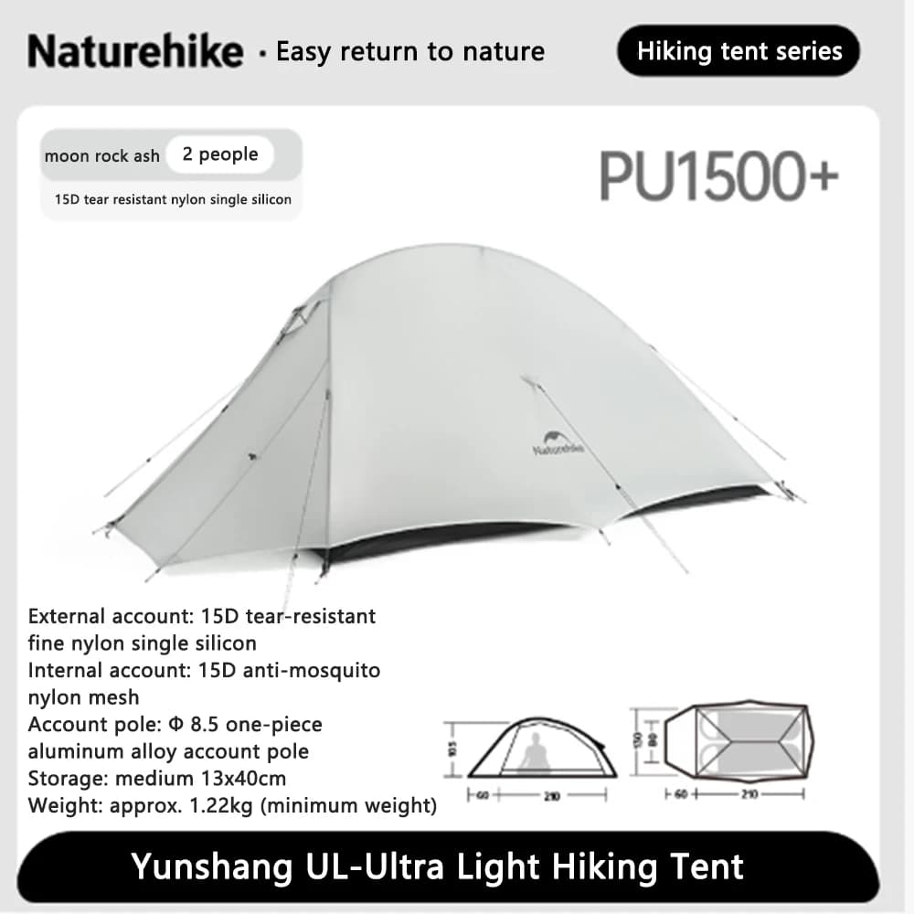 Naturehike Hiking Tent Windproof Rope Nylon Ultralight Accessory for 1/2 People Outdoor Camping Waterproof Portable Durable Gear