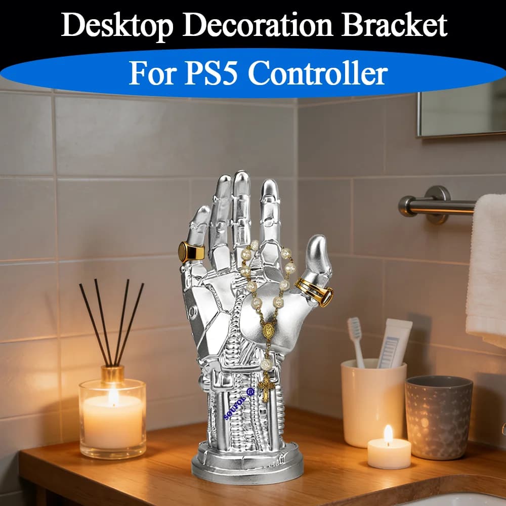 Nuovo supporto per controller PS5 Cyberpunk Robot, supporto decorativo creativo da scrivania per accessori PS4/PS5/Xbox Series.