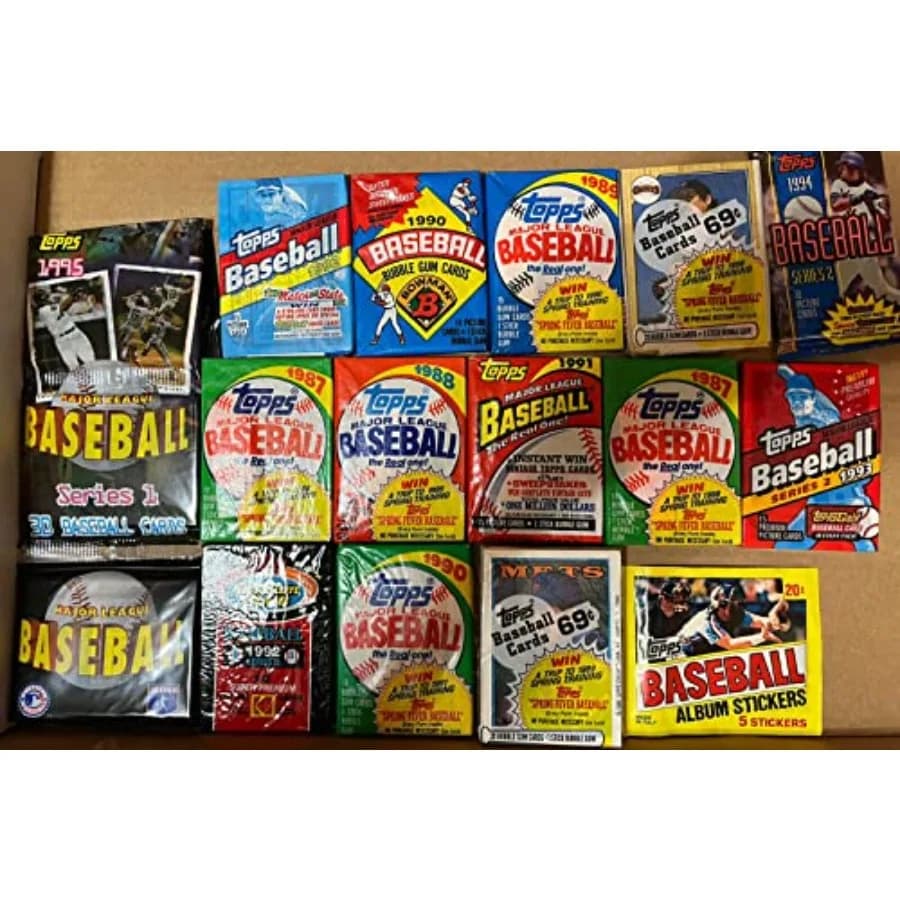 300 Old Vintage Topps Baseball Cards in Sealed Pack Lot Gift Package