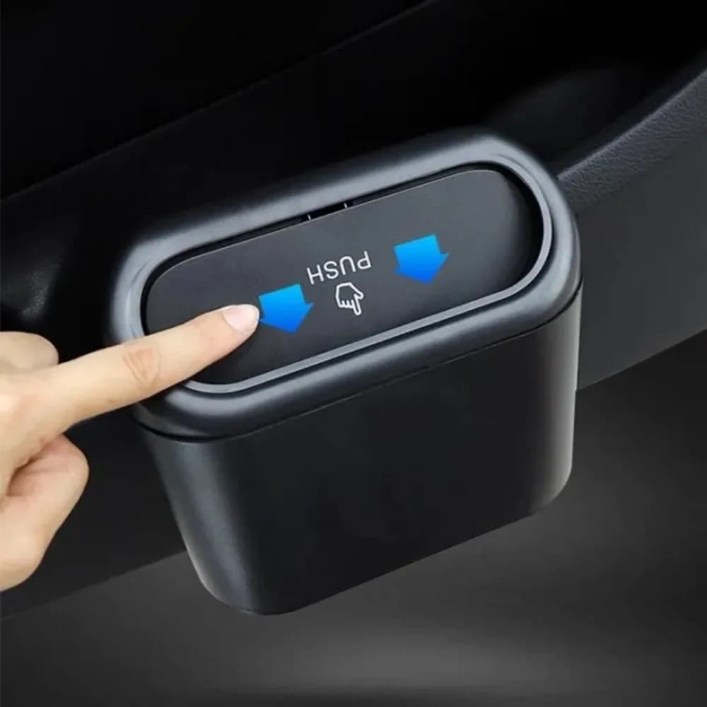 Pattumiera per auto ABS Mini veicolo a prova di perdite Tipo di pressatura Bidone della spazzatura Accessori interni per auto per la cucina di casa dell'ufficio dell'automobile