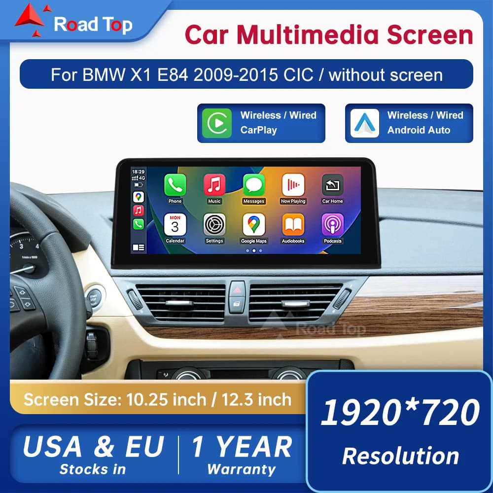 Android Car Wireless 10.25 for BMW X1 E84 2009-2015 without CIC system, Carplay interface, Mirror Link, Air Play