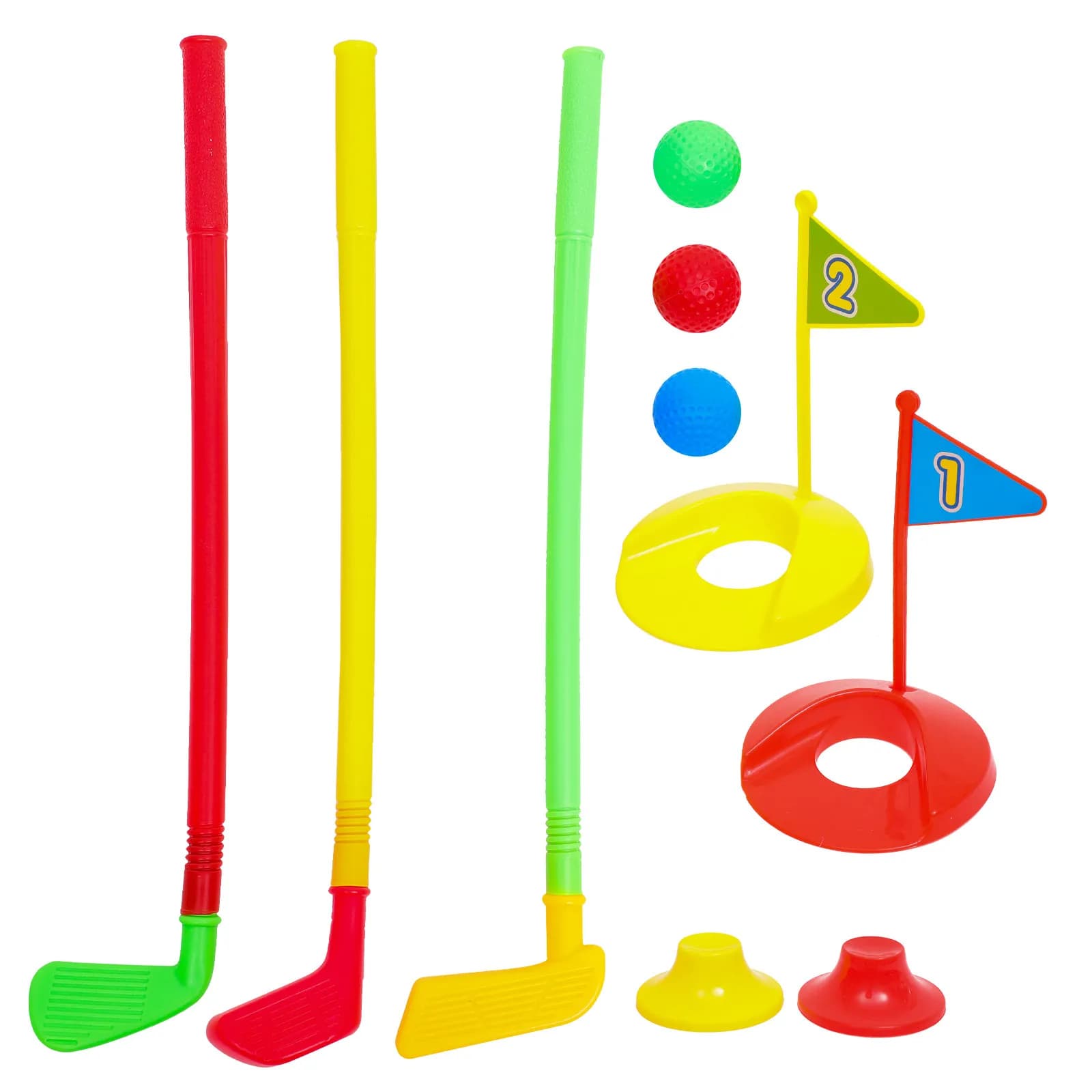 Set da golf per bambini con palline simulate per giocare all'interno e all'esterno, per l'apprendimento delle abilità motorie e visive, set divertente per lo sport