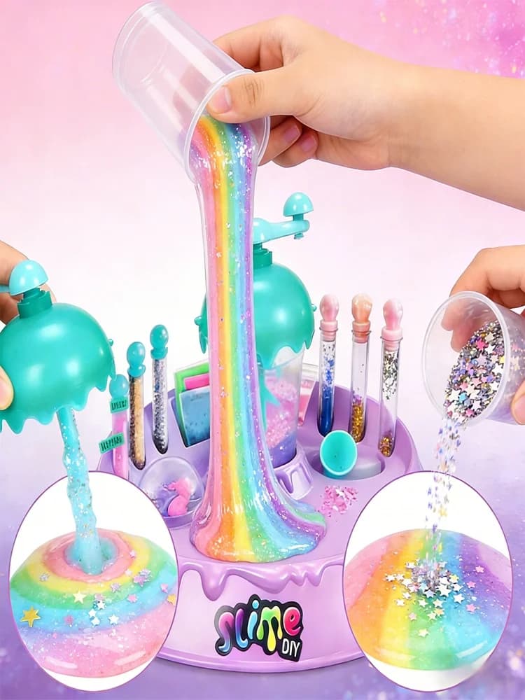 Set di slime super fantastico, giocattolo fai-da-te per bambini, tazza shaker per slime magico, confezione di materiali per slime cristallino soffice, versione con polvere shaker per la creazione di slime, regalo educativo fatto a mano, stile principessa, giocattolo antistress preferito dalle ragazze, essenziale per le feste, fonte di gioia per i bambini.